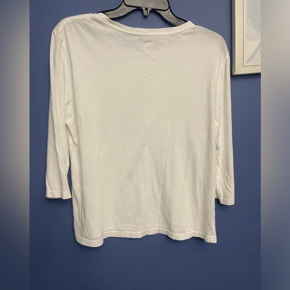 Unique Vintage Tommy  Hilfiger 3/4 Sleeve T- Shirt No Face Graphics Stitched L - Picture 3 of 7